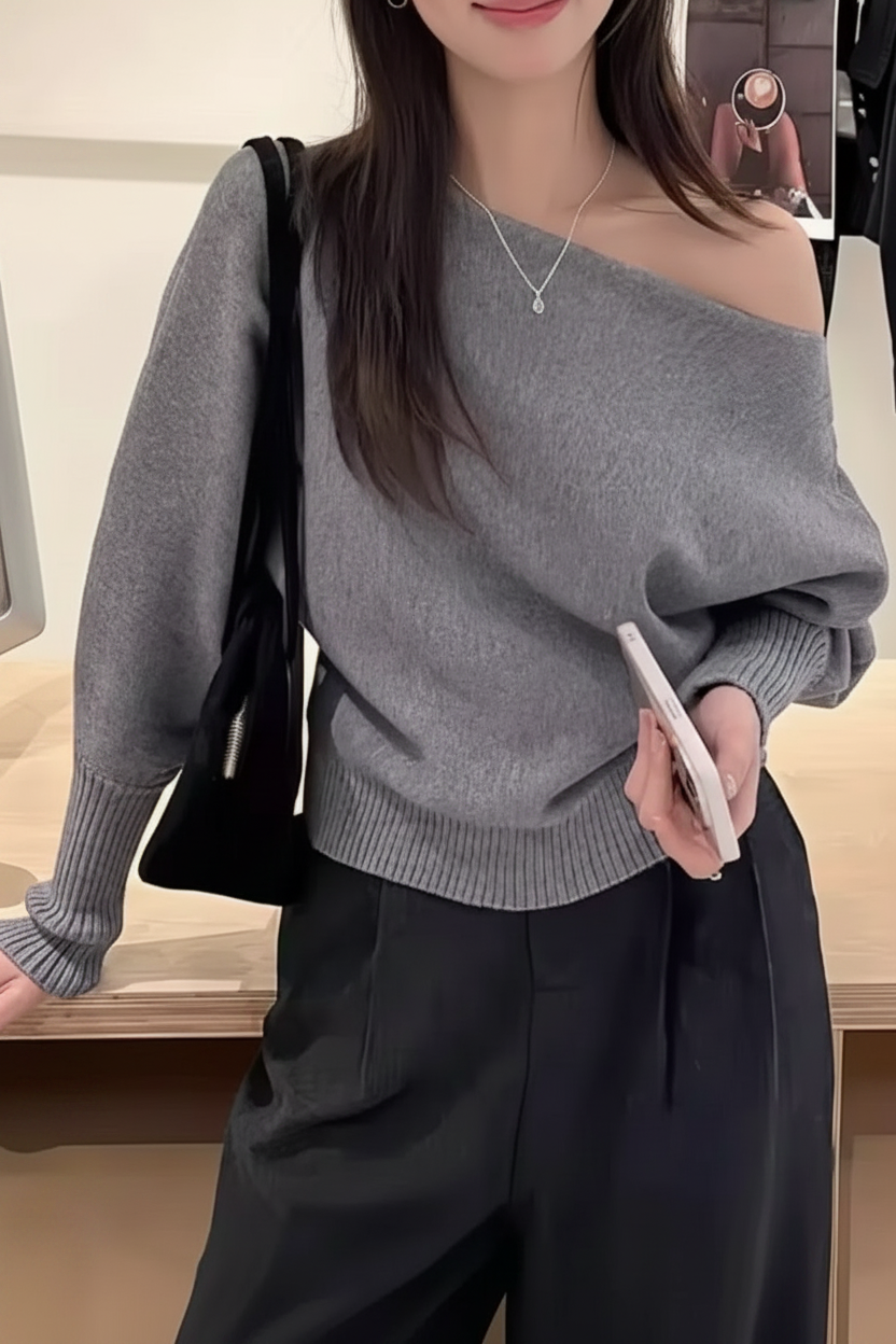 Elegant Long sleeve Knitted Pullover Women