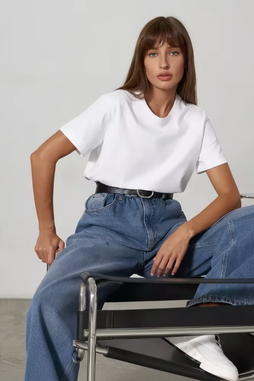 Summer 100% Cotton Women's T-shirt