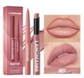 2 Pieces Waterproof Lipliner + Lipstick