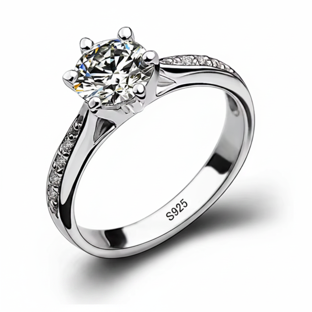 Luxury 925 Silver Classic Ring for Women