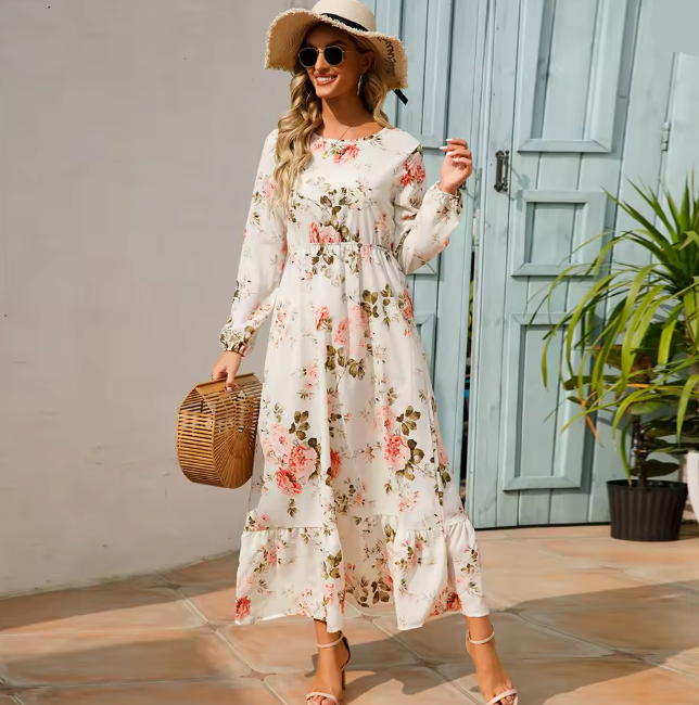Elegant Boho Maxi Dress for Women