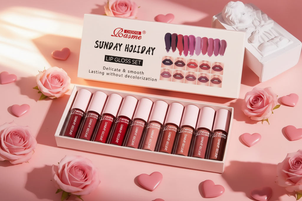 10 Pieces Set Lip Gloss Velvet Lipstick