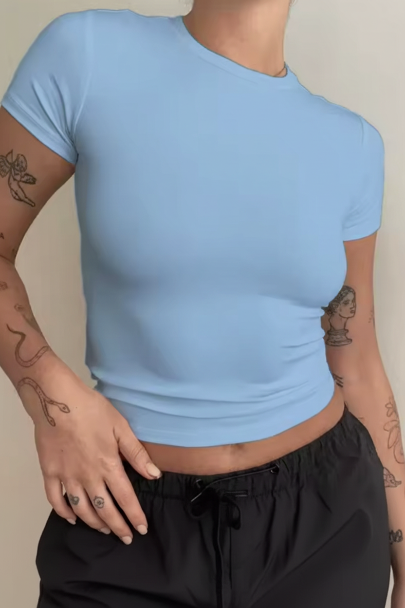 Short Sleeve women T-shirt Slim Fit