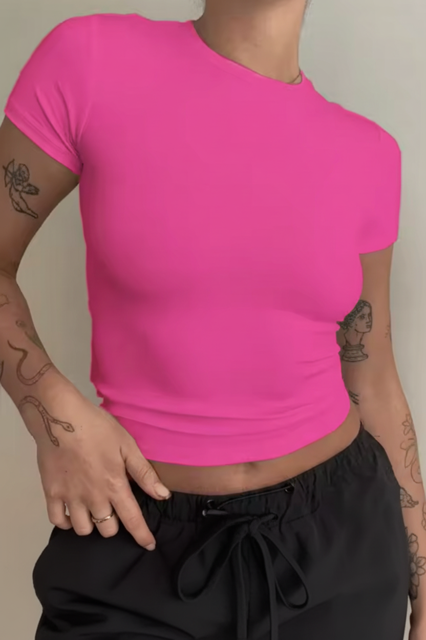 Short Sleeve women T-shirt Slim Fit