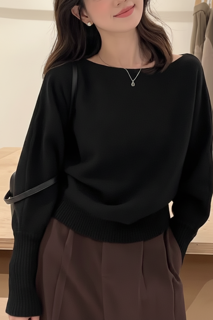 Elegant Long sleeve Knitted Pullover Women
