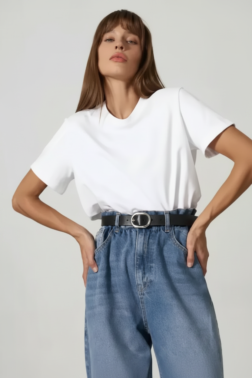 Summer 100% Cotton Women's T-shirt