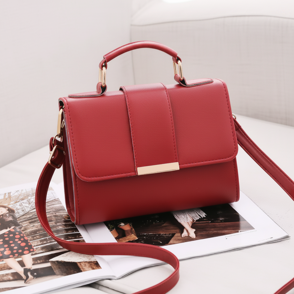 Fashion Leather Handbag Pocket