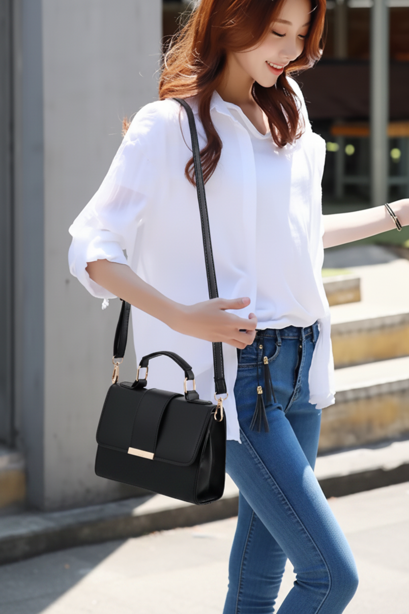 Fashion Leather Handbag Pocket