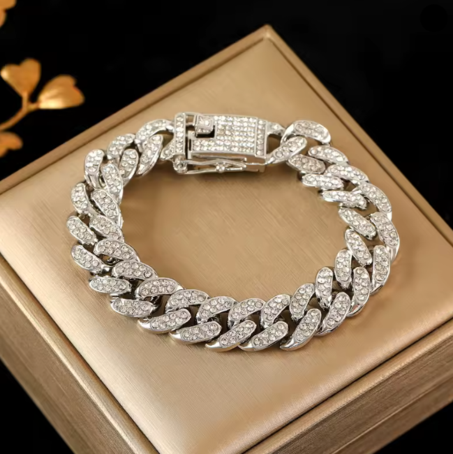 Gold Cuban Chain Bracelet For Women