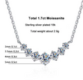 Moissanite 925 Sterling Sliver Plated 18k Necklace For Woman