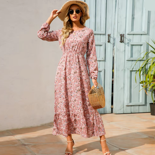 Elegant Boho Maxi Dress for Women