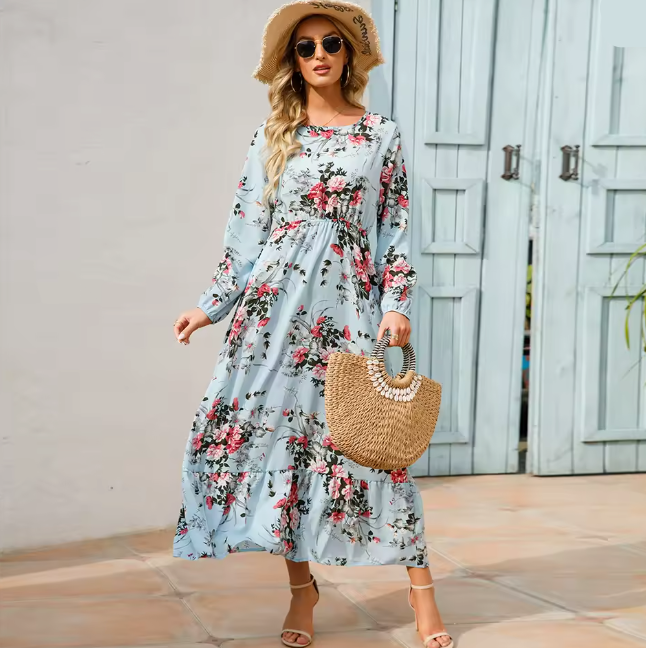 Elegant Boho Maxi Dress for Women