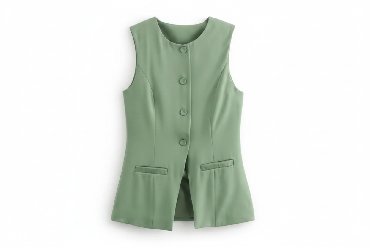 White Sleeveless Summer Vests for Women
