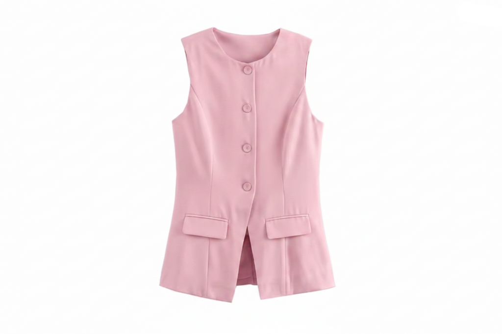 White Sleeveless Summer Vests for Women