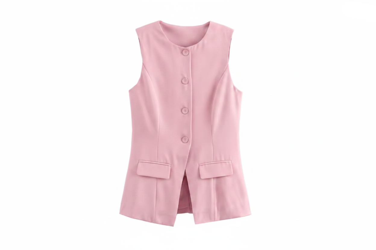 White Sleeveless Summer Vests for Women