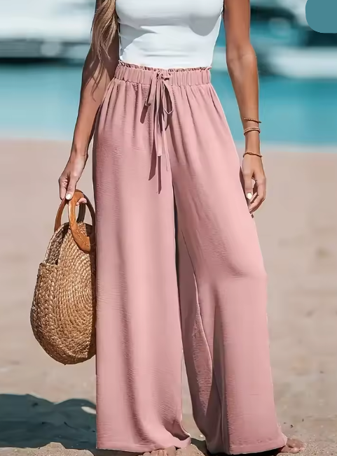 Women's Cotton Linen Wide Leg Pants