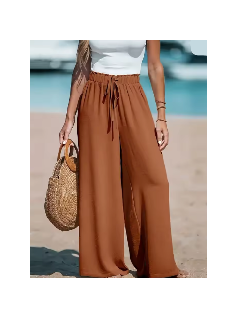 Women's Cotton Linen Wide Leg Pants
