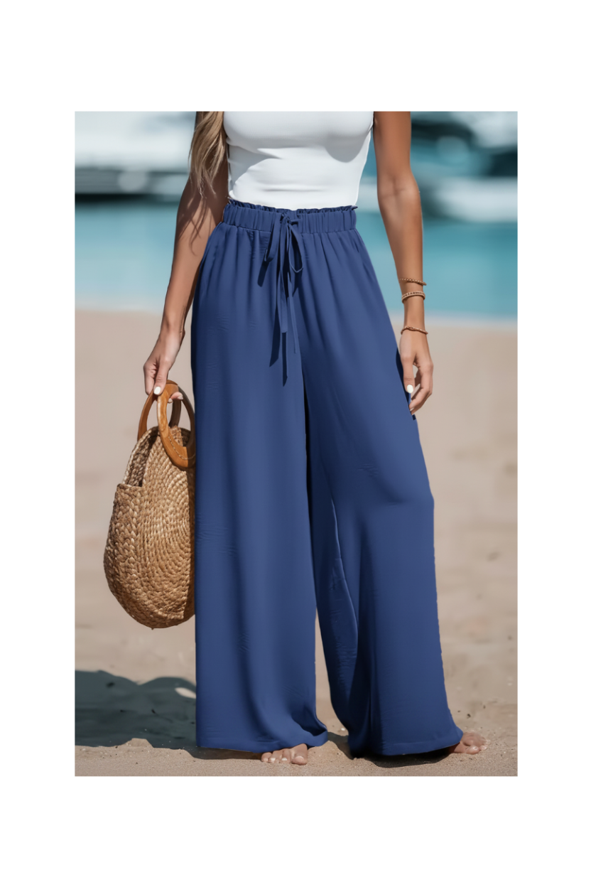 Women's Cotton Linen Wide Leg Pants