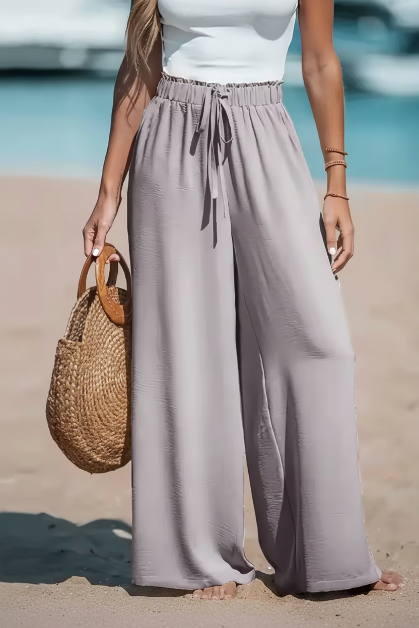 Women's Cotton Linen Wide Leg Pants
