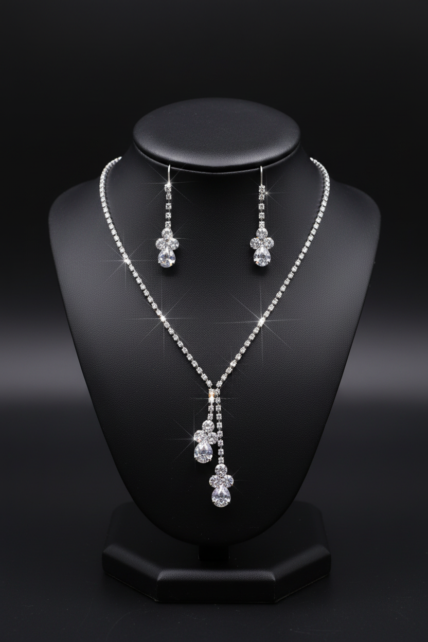 Crystal Necklace & Earring Set