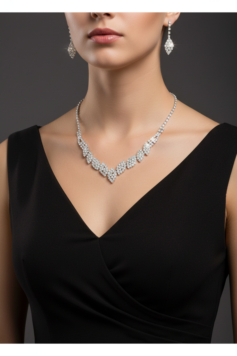 Crystal Necklace & Earring Set