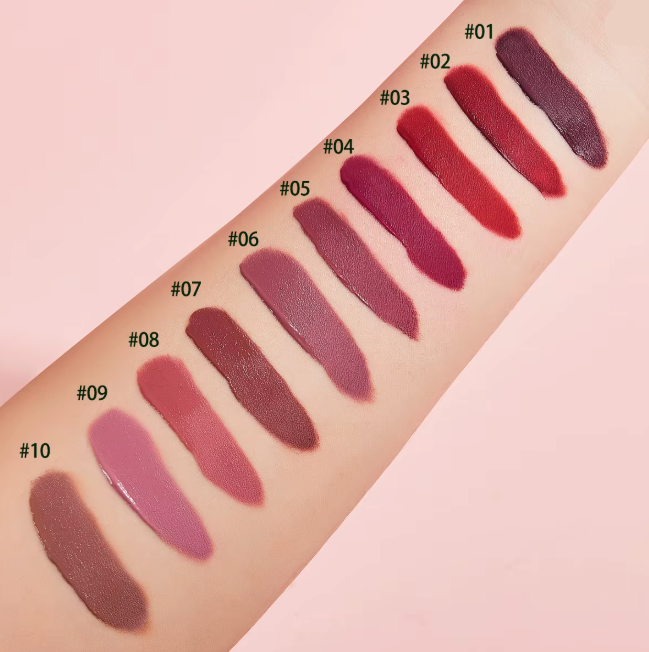 10 Pieces Set Lip Gloss Velvet Lipstick
