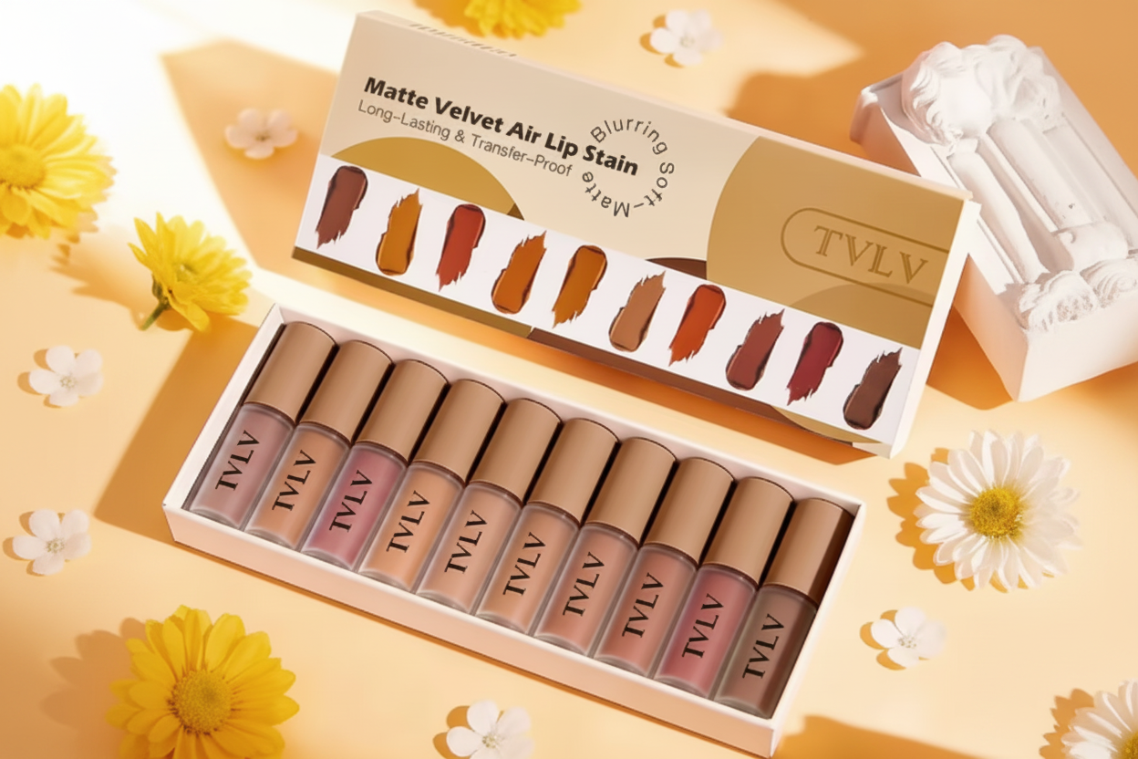 10 Pieces Set Lip Gloss Velvet Lipstick